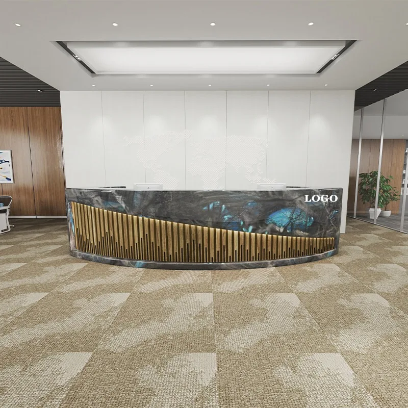 Designer Luxury Reception Desk Display Organizer Office Corner Reception Desk Modern Salon Bancone Reception Home Furniture