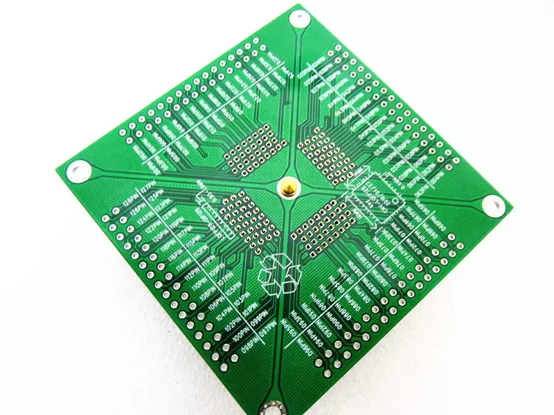 Clamshell  IC51-1284-1702 Burn-in Socket, Test Socket, Pro Programming Socket QFP128 with Ground Pole GND+EPAD Socketstest bench