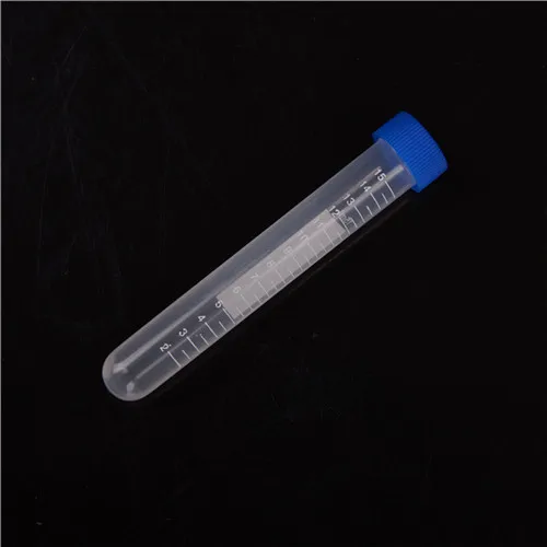 10X 15mL Plastic Centrifuge Test Tube Vial Container Self Standing Screw Cap