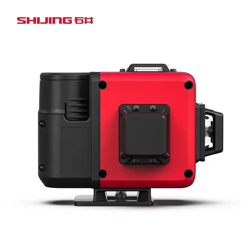 SHIJING 7859F 3D Cross Line Green Beam 3X360 Laser Level With Hard Carry Case & Remote Control Functions