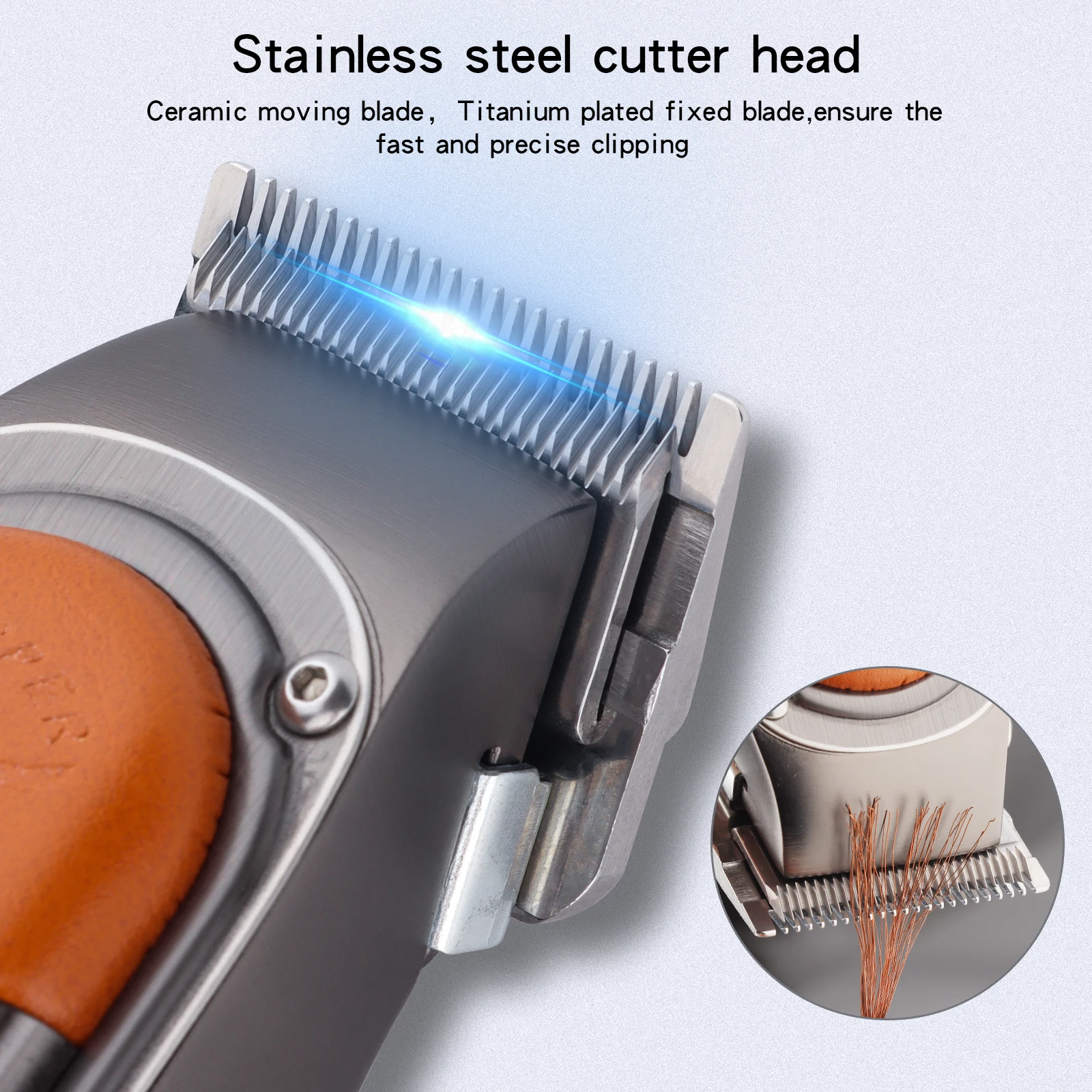 Kemei KM-1940 قابل للتعديل الشعر المتقلب قابلة للشحن الكهربائية آلة القطع الذهبي معدن الجسم الكربون الصلب شفرة الشعر المقص