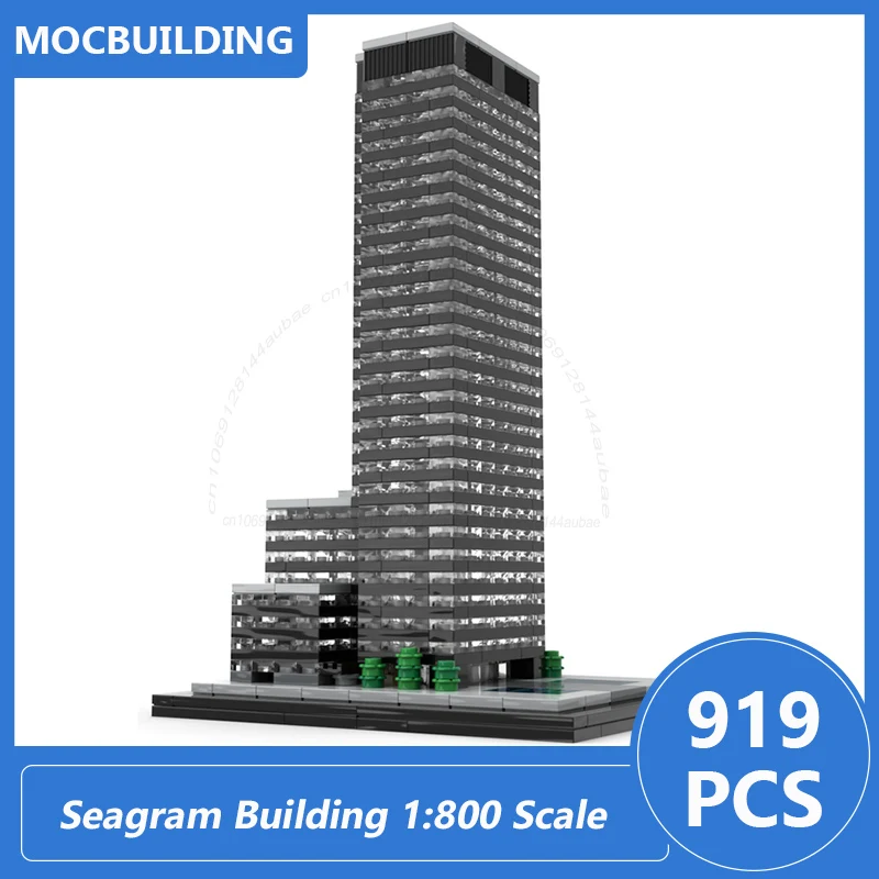 

Seagram Building 1:800 Scale Assemble Bricks Moc Blocks DIY City Architecture Display Model Collection Xmas Toys Gifts 919PCS