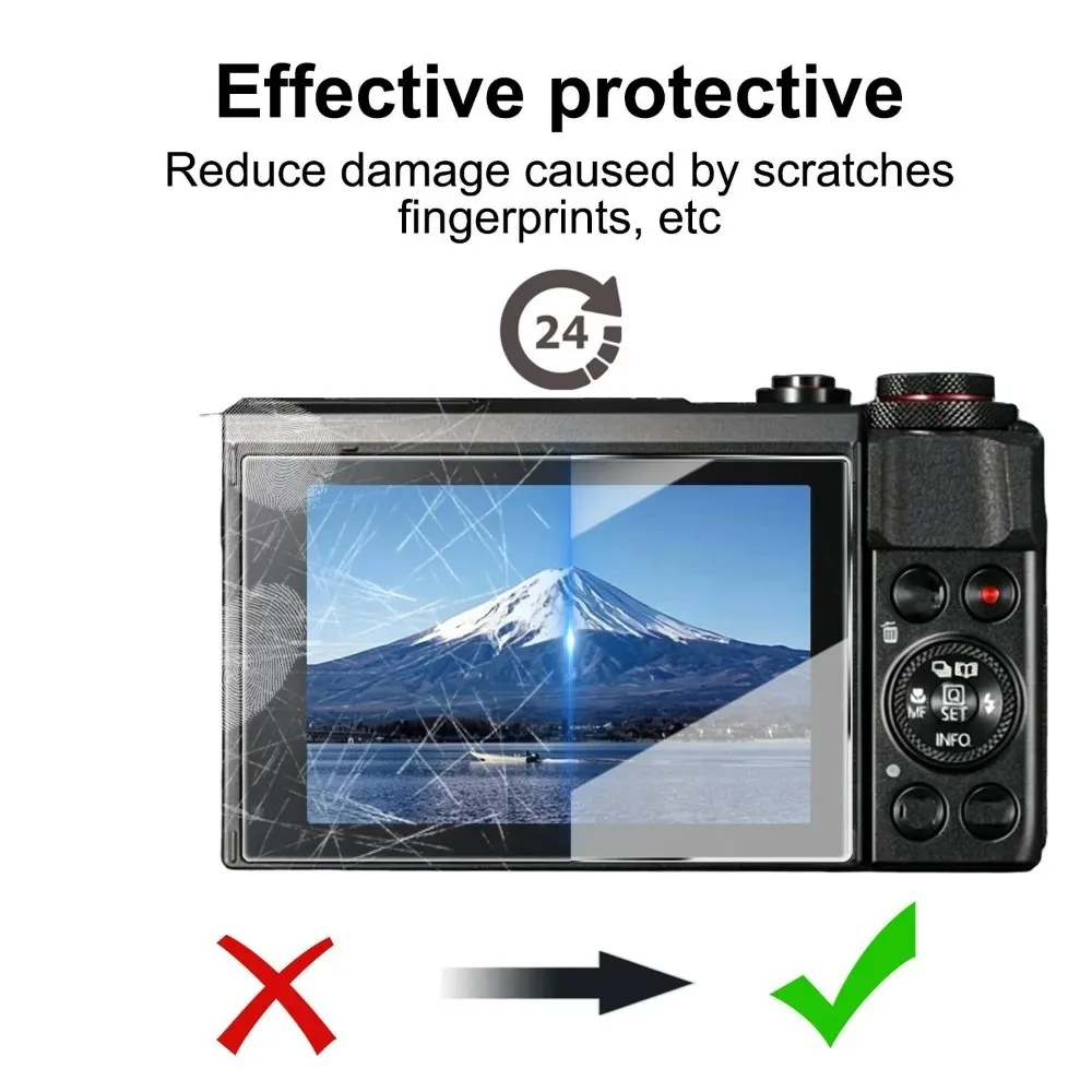 1-5PCS Easy Installation Tempered Glass for Canon PowerShot G7X Mark III G7XII/G9X II/G5X II Screen Protector Anti-Scratch Film