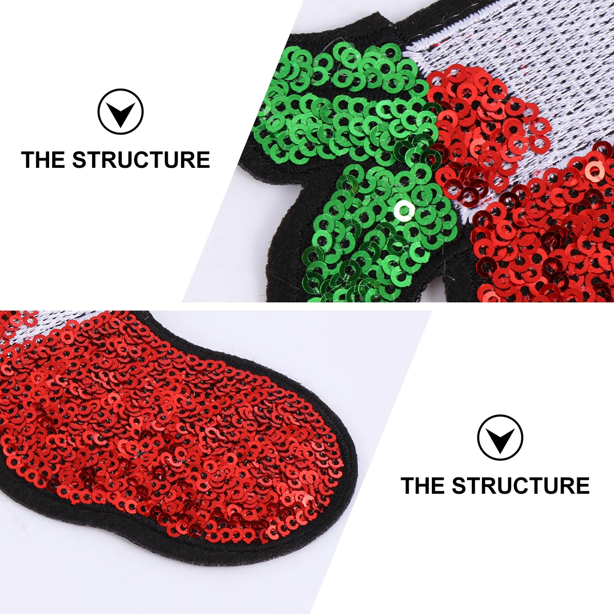 

10pcs Christmas Sequins Patches Colorful Embroidered Appliques Iron On Cloth Decorative Patches For Jeans Hats Skirts