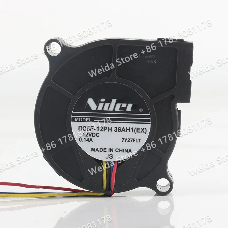5CM New Original Nidec DC 12V 0.14A 5015 Projector Turbine four-wire 50X50X15MM D05F-12PH 36AH1(EX) Cooling fan