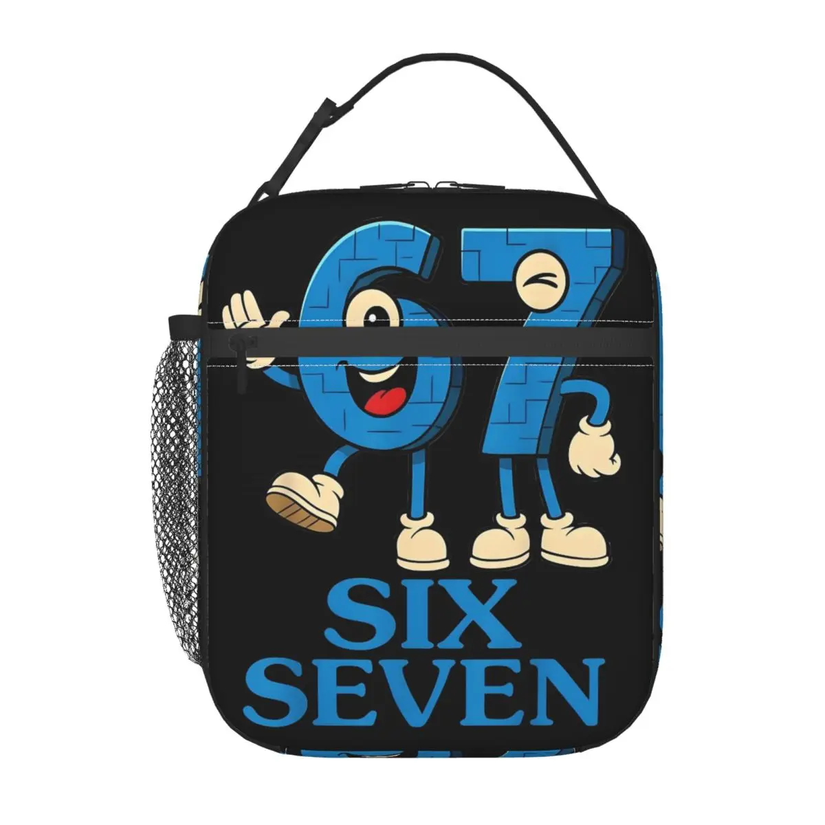 Custom 67 Six Seven Insulated Lunch Bags for School Office Italian Meme Leakproof Cooler Thermal Lunch Box
