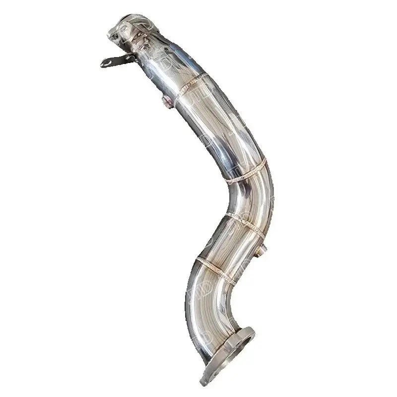 

JTLD Polished Exhaust Catless Downpipe For Mercedes-BENZ SLC300 W204 C200 M271 Four Cylinder M274 Exhaust Down Pipes Test Pipes