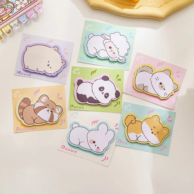 1-8-40 pcs Adhesive Kawaii Cartoon Capybara Animals Notes Notepad Memo Pad Office School Supplies Stationery Sticker