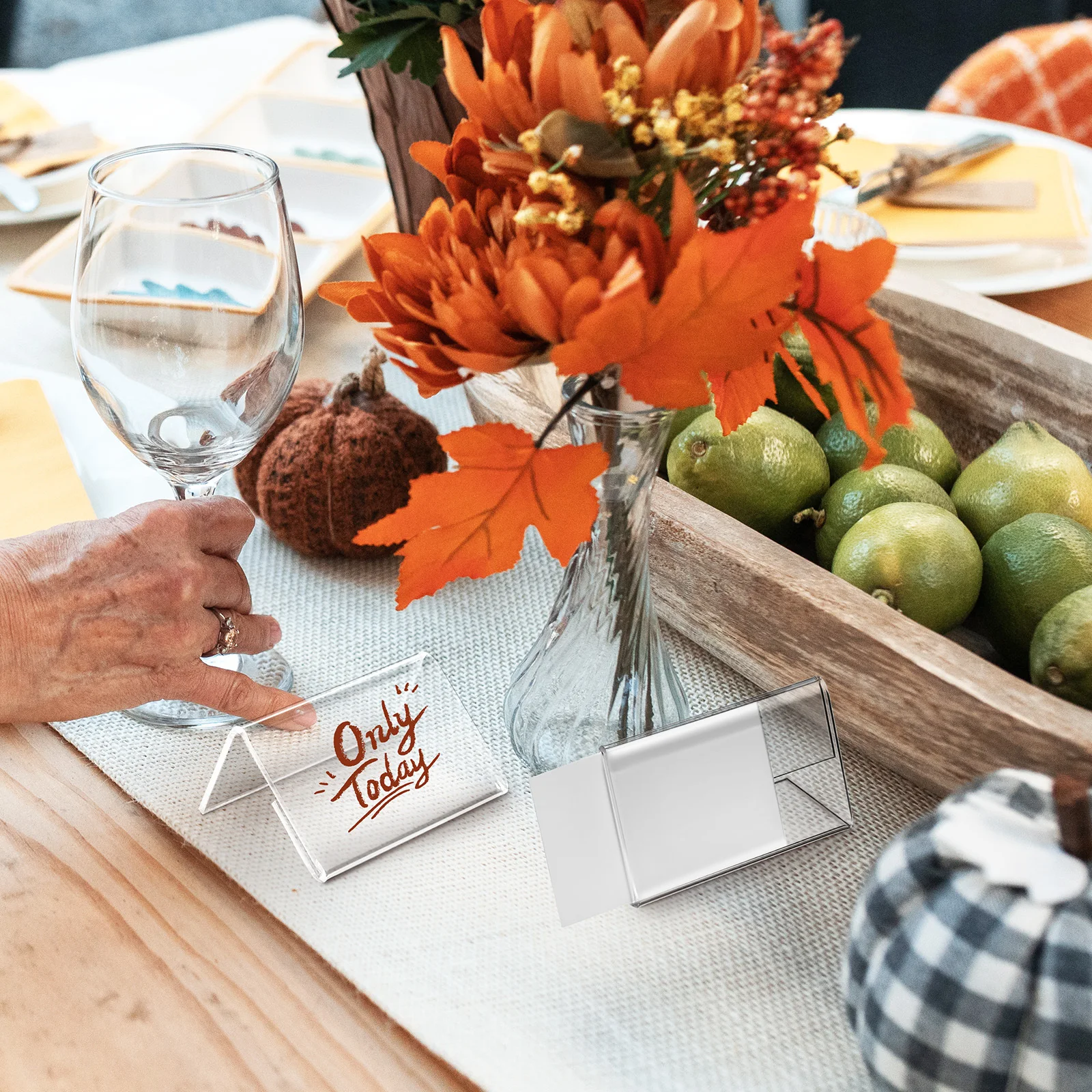 Sign Holder 40 Pcs Card Stand for Price Display Label Holder Market Stall Retail Display Stand Tabletop Organization