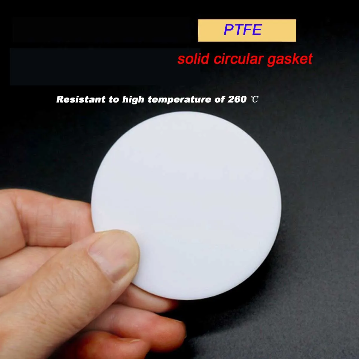 Diameter: 10mm-100mm Plastic King Sealing Gasket PTFE Solid Round Gasket Thickness: 6mm8mm10mm