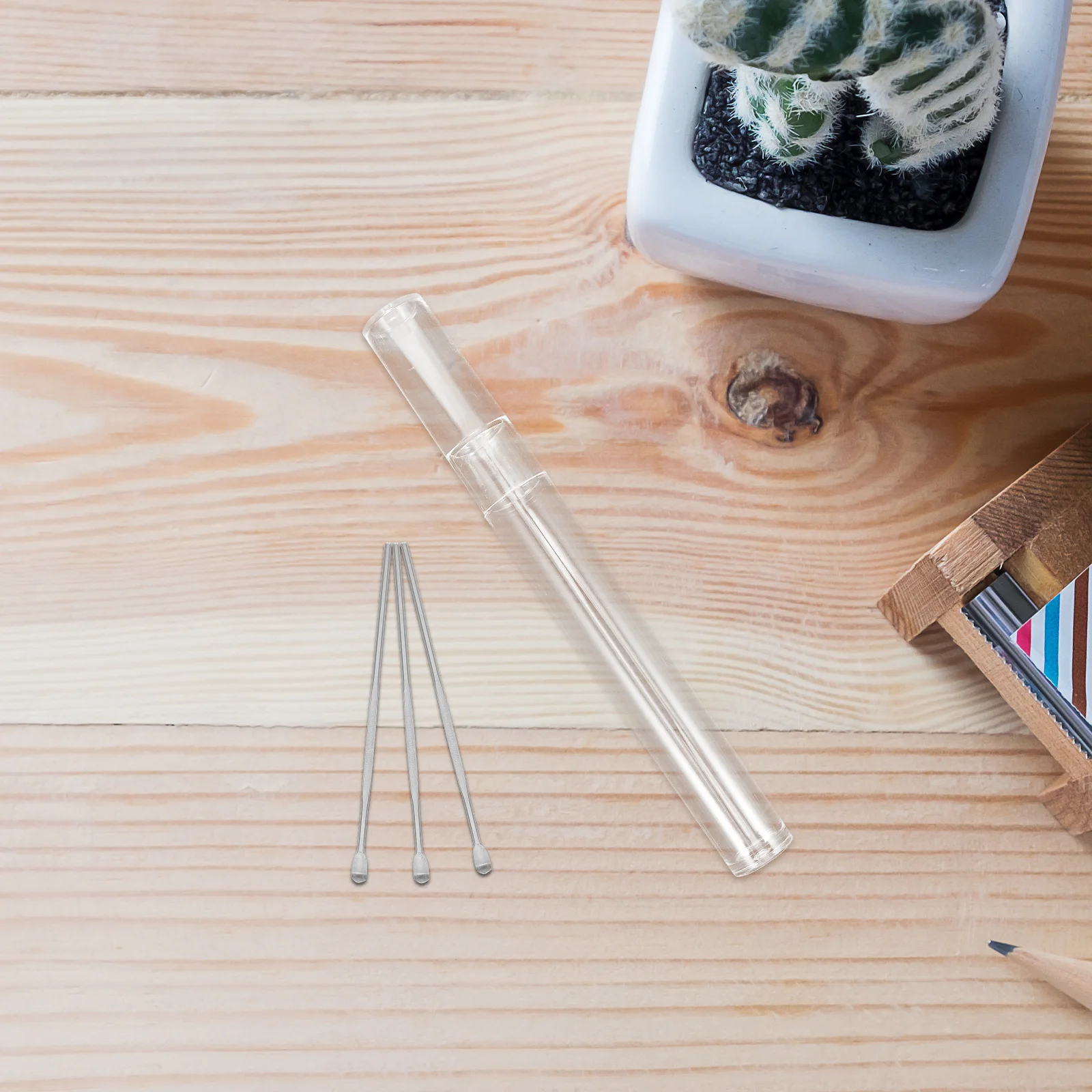 5 قطعة ملاقط مقاومة للماء أنبوب منظم حاوية تخزين شفافة لأدوات الرموش حامل ملقط للسفر متعدد الوظائف