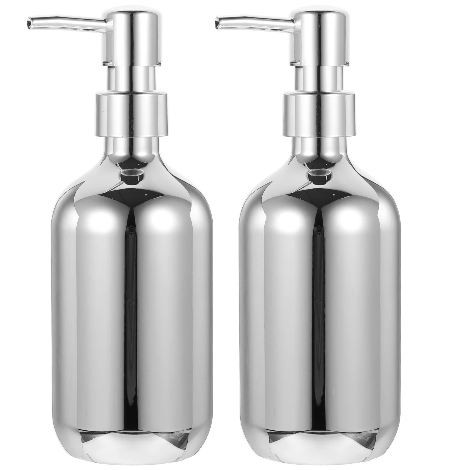 2Pcs Press Type Dispenser Bottles Suitable for Shampoo Liquid Soap Lotion Hand Soap Bathroom Kitchen Travel Supplies