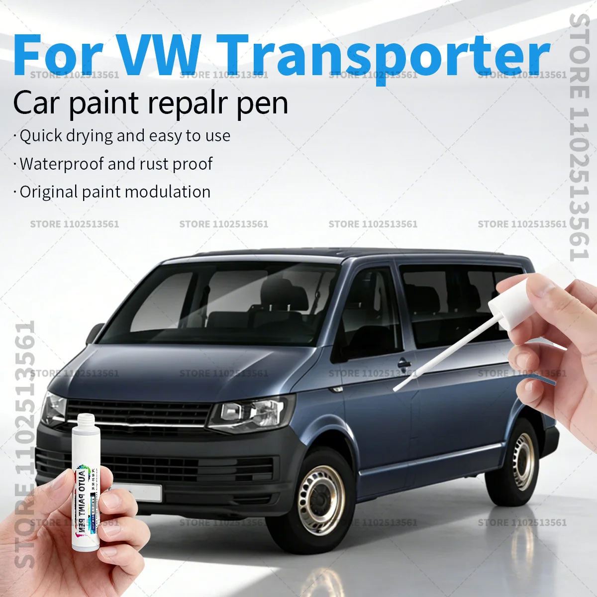 Paint Repair Brush Touch Up Scratch Remover DIY Auto Accessories For Volkswagen Transporter Grey Green White Red Black Orange