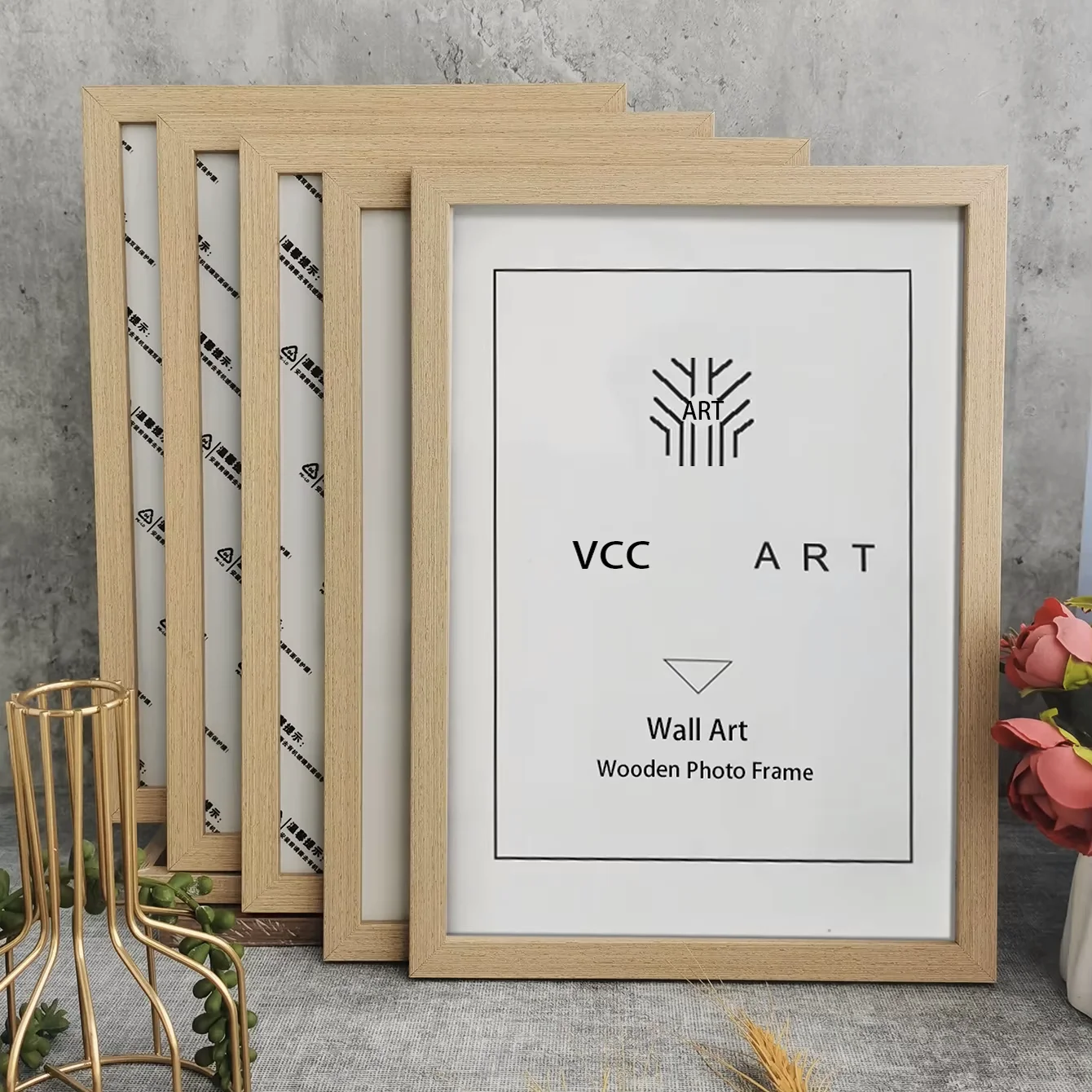 5Pcs Wooden Photo Frames For Picture Wall 10X15 15X20 20X25 A4 Pictures Frame Stand For Pictures Certificate Commemorative Gift