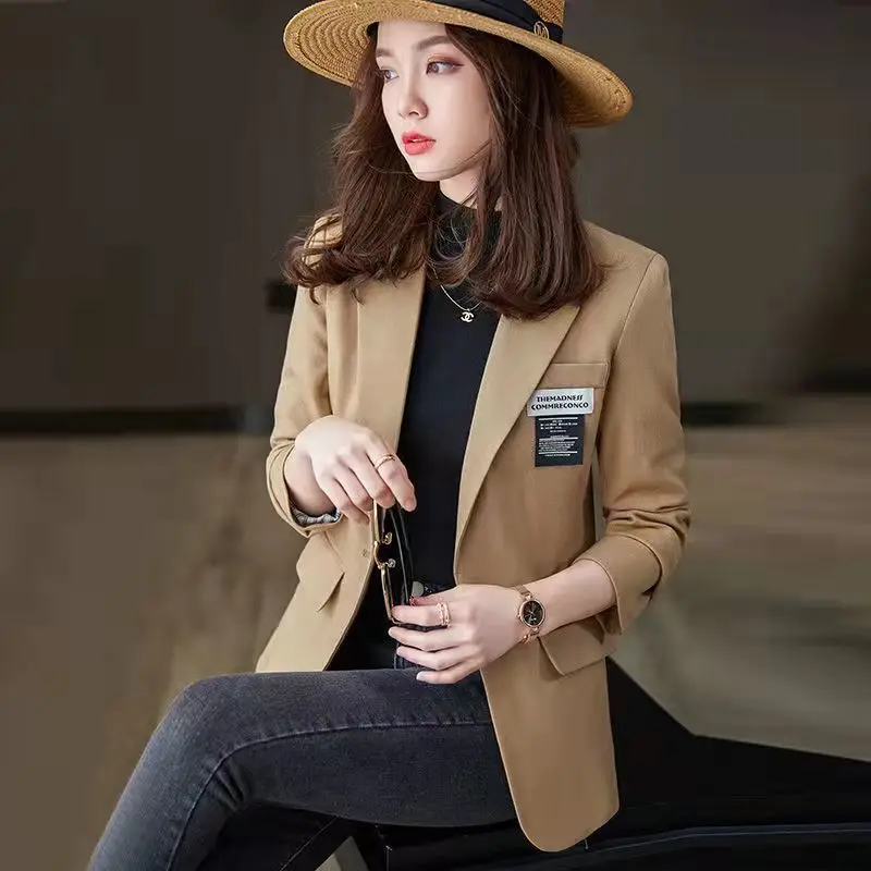 Imagem -04 - Jaqueta para Roupas Femininas Blazers Curto Mulher Blazer Ternos Alfaiate Chique e Elegante Elegante Preto Coreano Casual Cabolsa