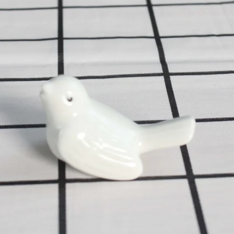 Set of 2 Miniature Zakka Ceramic Birds - Cute Room Decor Photographic Props