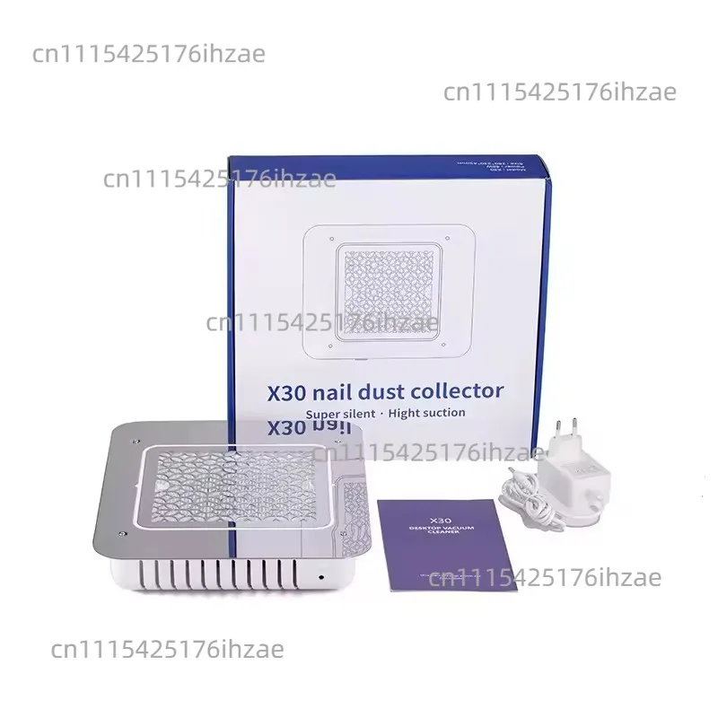 X30 Nail Art Turbo Embedded Vacuum Cleaner, Large Suction Non-running Gray Brushless Nail Dust Machine