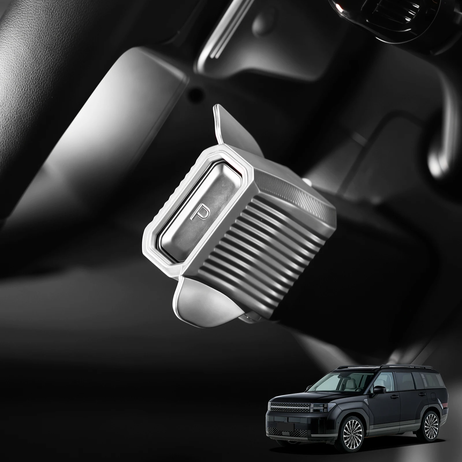 ABS Car Steering Wheel Shift Gear Knob Switch Cover Assistor For Hyundai Santa Fe MX5 2024 Interior Accessories