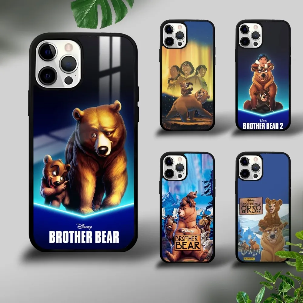 Funny Brother Bear Phone Case For iPhone 16 15 14 13 12 11 Pro Xs Max Mini Plus Celulares Hard Funda Dropshipping