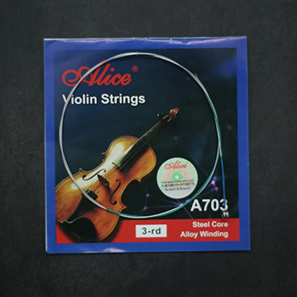 Violin Silver Wound E A D G Single Strings Replacement Smooth Steel Core String With Ball For: 1/2 1/4 1/8 3/4 & 4/4 Violin