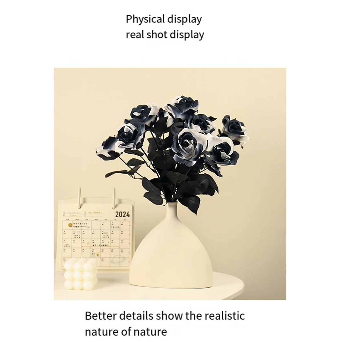 AC22 هالوين الأسود مقلد زهرة الورد الحلي تشكيلة زهور الدعائم محاكاة الزهور