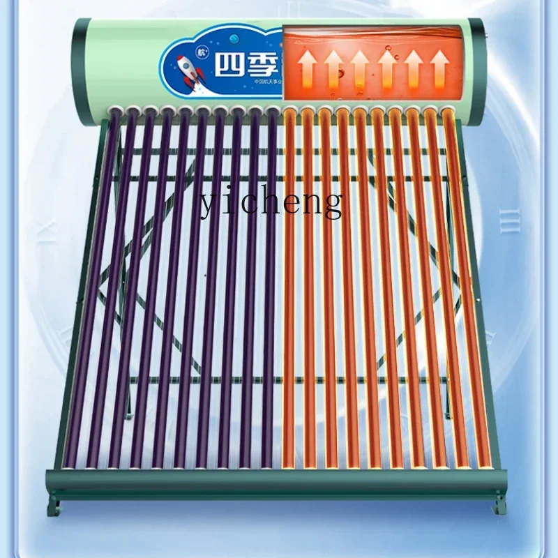 

solar water heater photoelectric integrated household vacuum tube self-built house