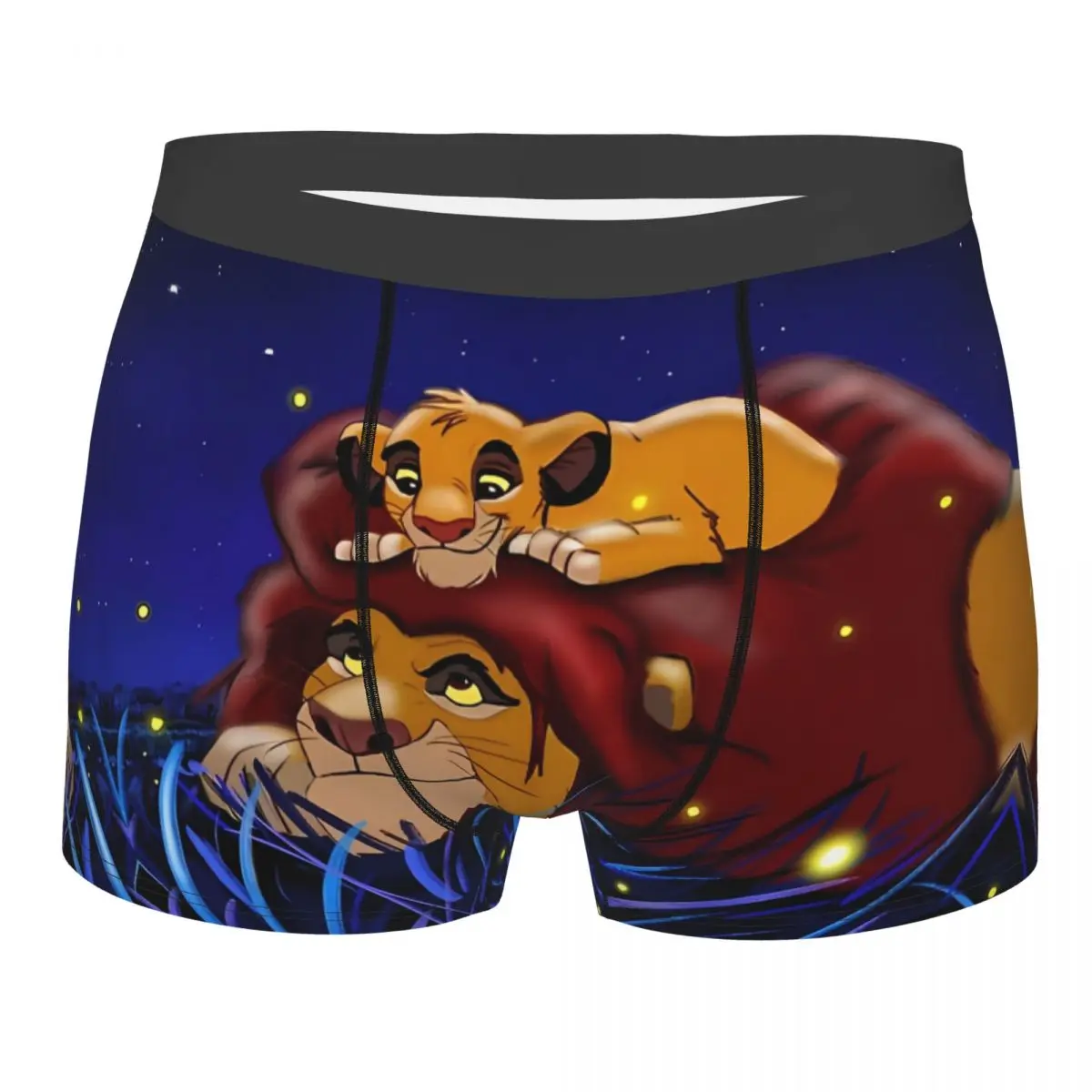 

Men Lion King Underwear Simba Cartoon Novelty Boxer Briefs Shorts Panties Homme Mid Waist Underpants S-XXL