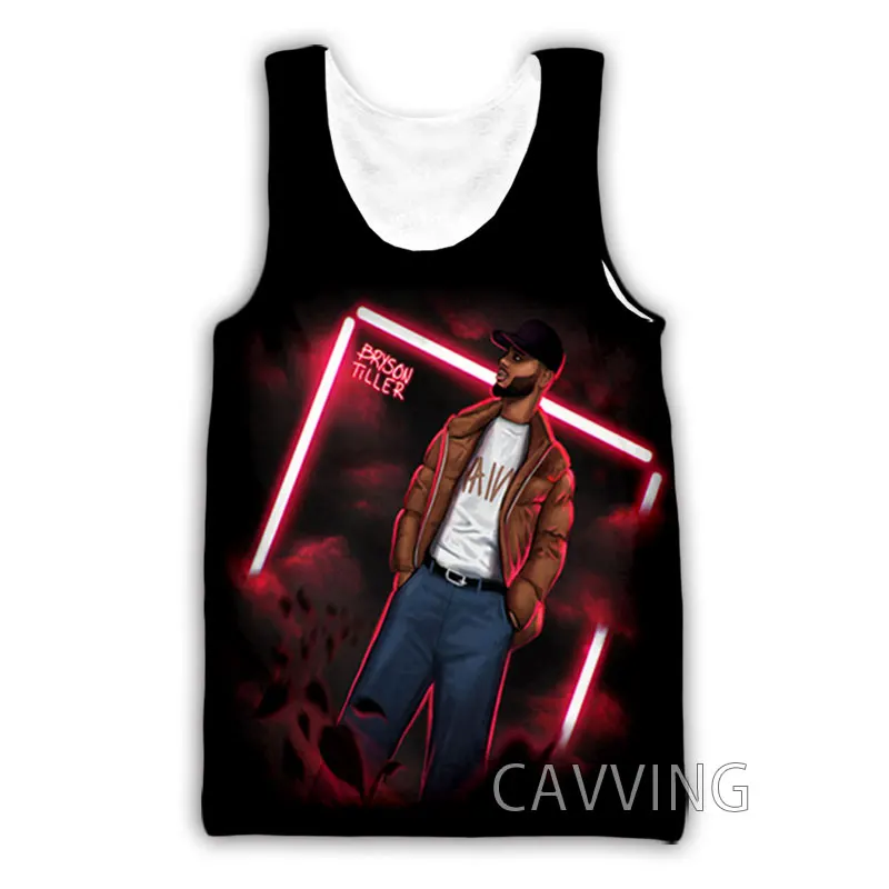 CAVVING 3D Printed Bryson Tiller  Tank Tops Harajuku Vest Summer Undershirt Shirts Streetwear for Men/women