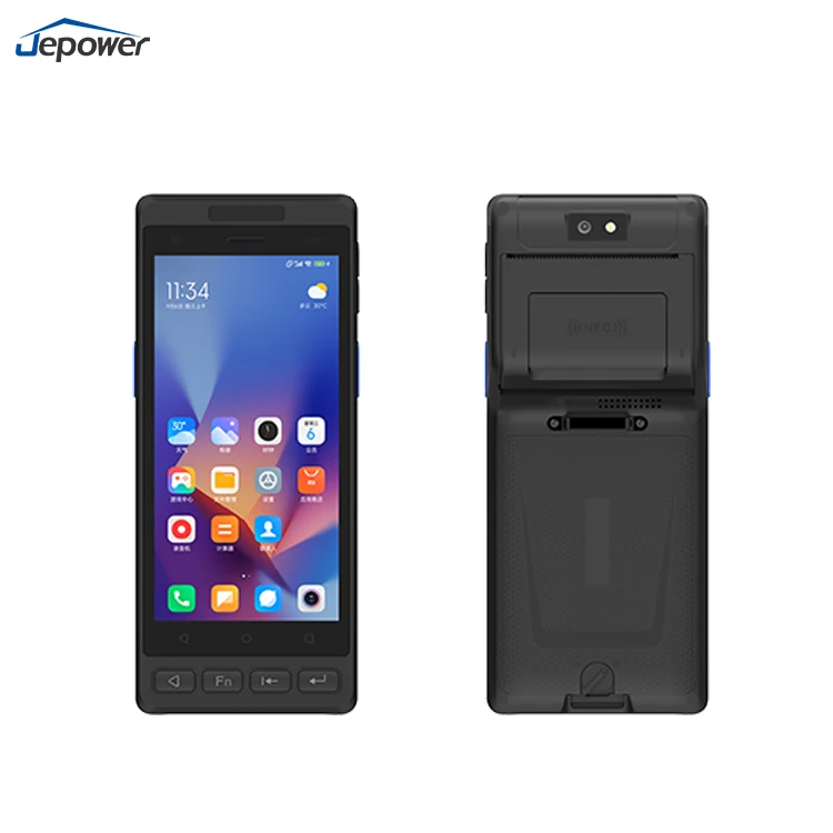 Android 14 Robustes Parkticket-PDA-Terminal Handgerät mit Integriertem 1D 2D Barcode-Scanner Thermodrucker auf Lager