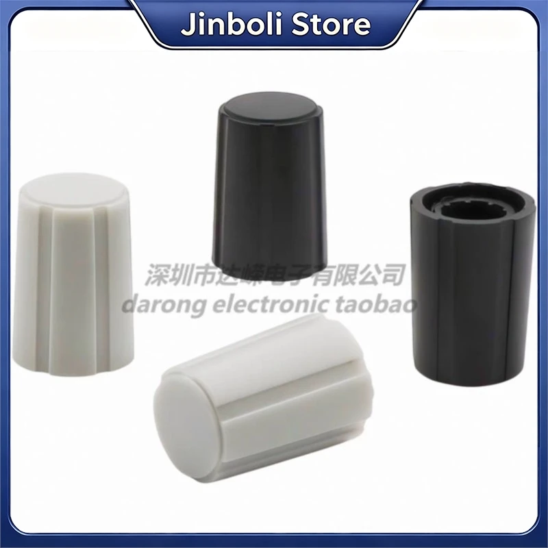 20PCS 11.5x16mm Straight Body Plastic Knob Potentiometer Volume Adjustment Knob Electronic Switch Cap 6mm Spline D Shaft Hole