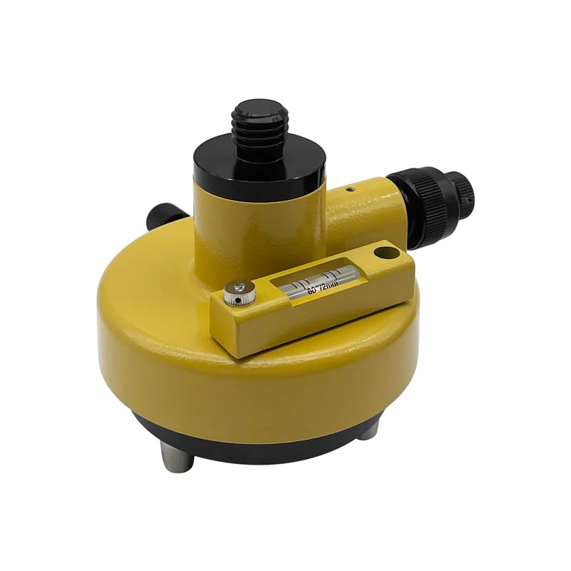 Adaptador giratorio amarillo de montaje de 5/8 "x11 para prismas, topografía GPS con ciruela óptica