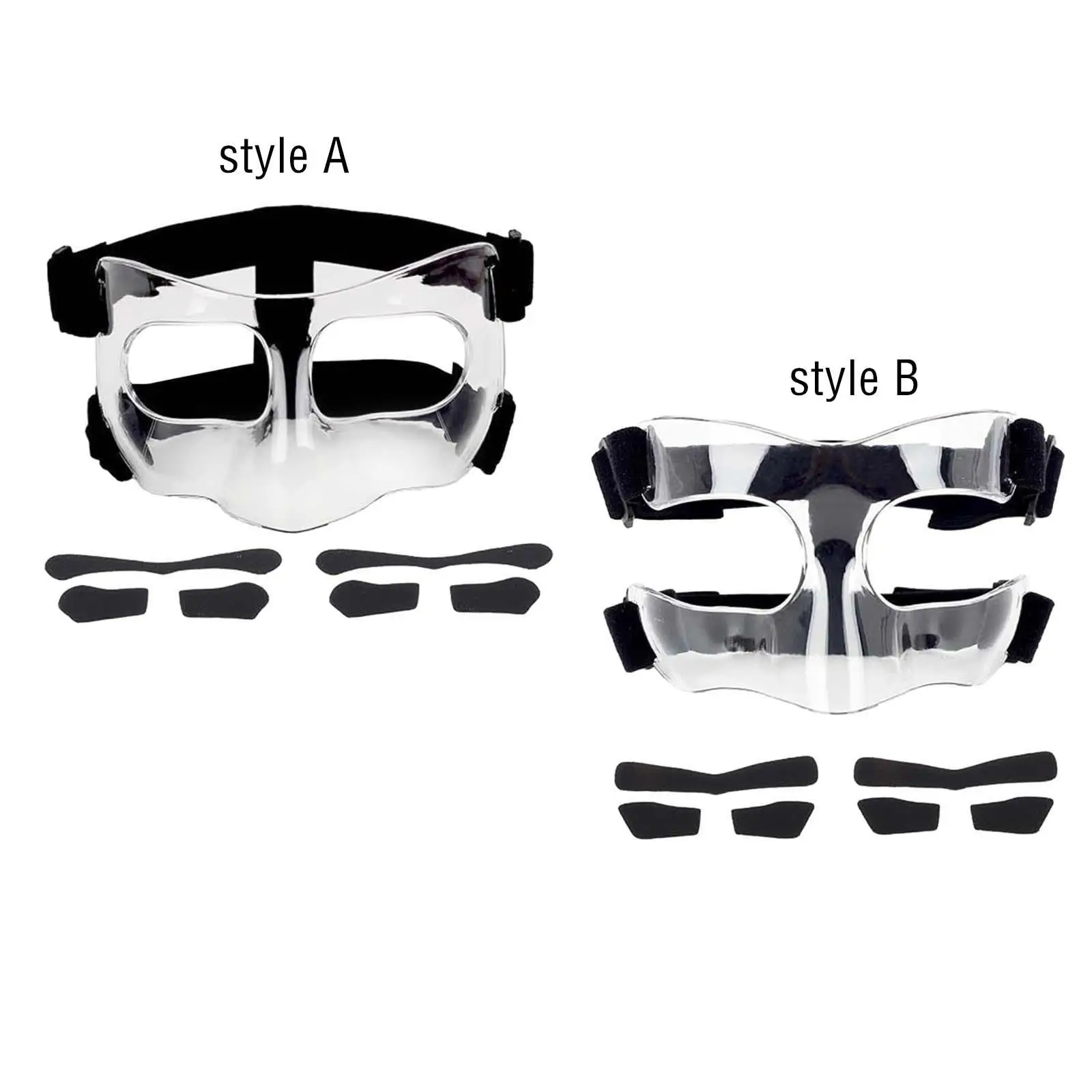 

Basketball Mask Lightweight Men Women Multipurpose Face Protection Adjustable