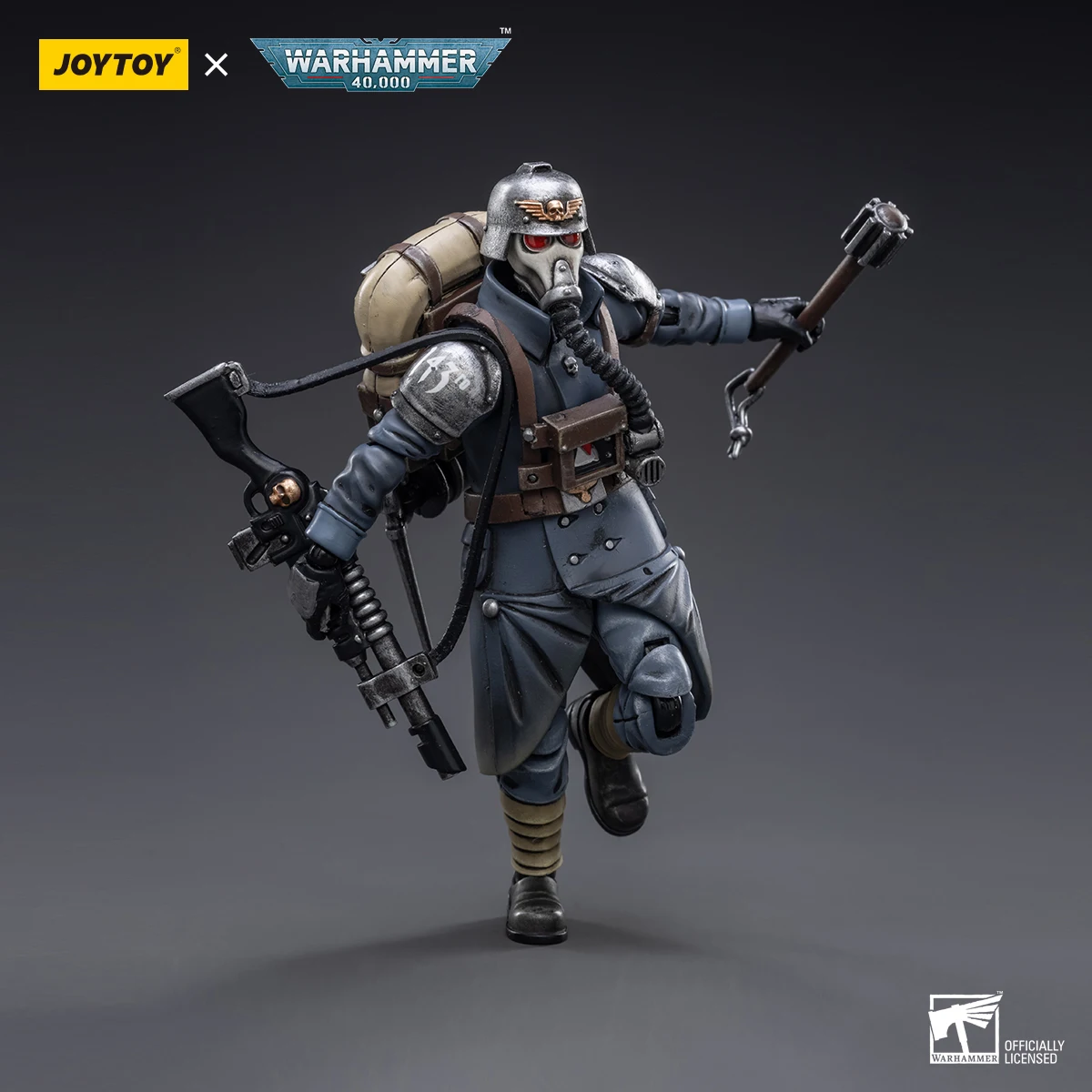 JOYTOY 1/18 Action Figure Warhammer 40k Astra Militarum Death Korps of Krieg Veteran Squad 3pcs/Set Anime Model Christmas Gifts