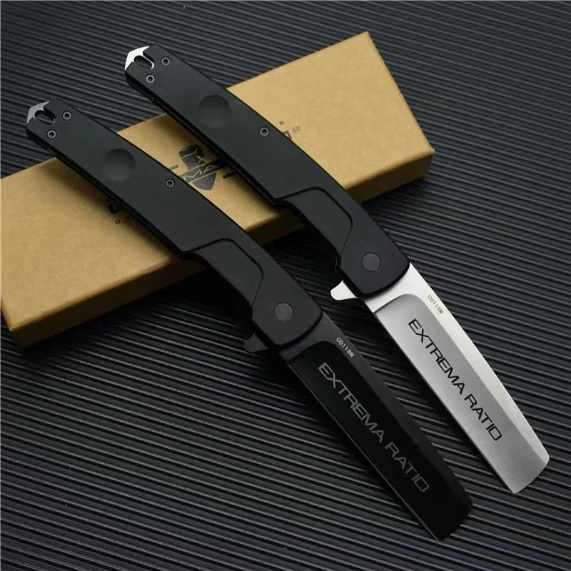 Cuchillo plegable de caza de campo, herramienta de rescate de emergencia, cuchillo afilado para rebanar, navaja de frutas