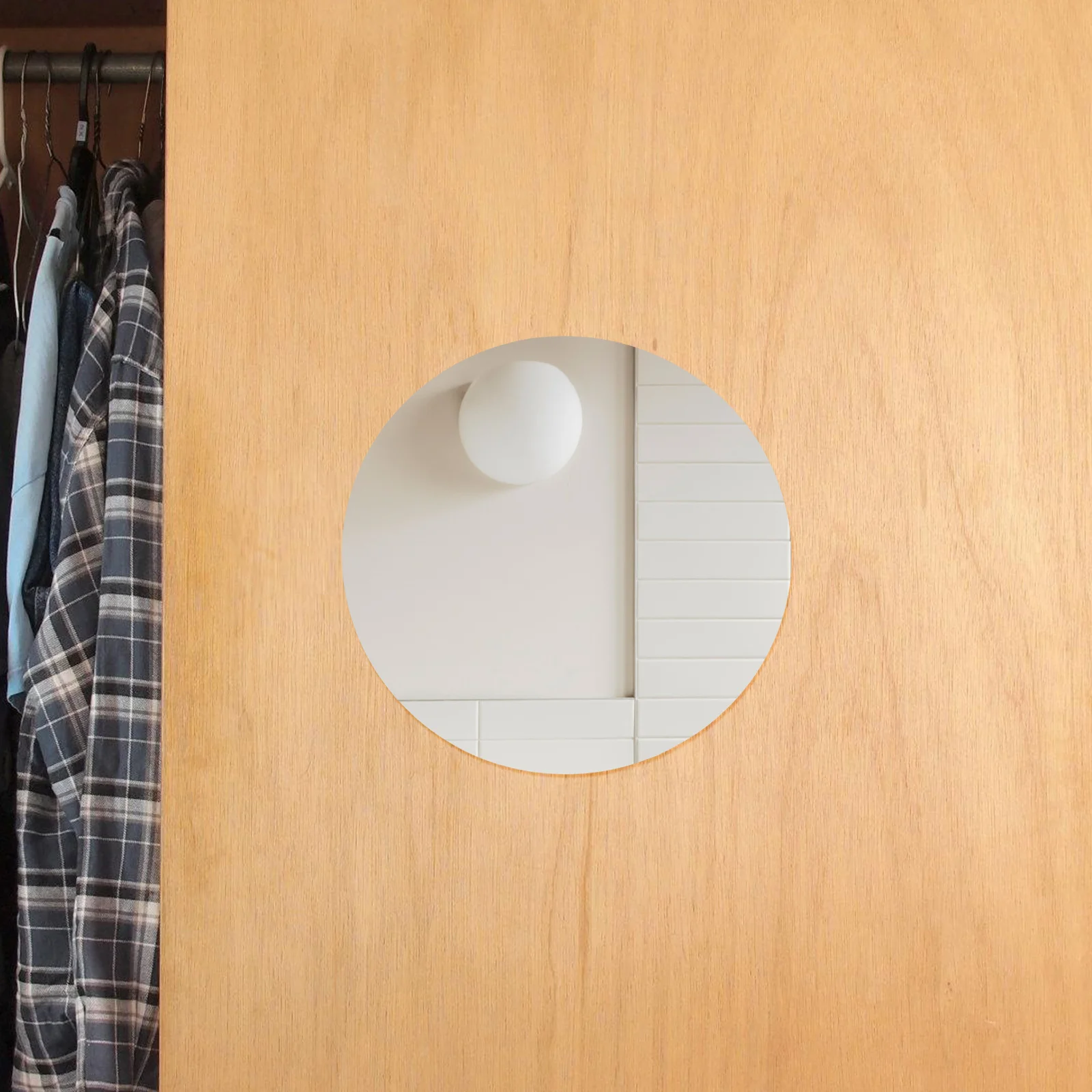 

8Pcs Self Adhesive Acrylic Mirror Stickers Round Mirror Sheets for Bathroom Bedroom Door Wall Decor Stick on Mirrors for Wall