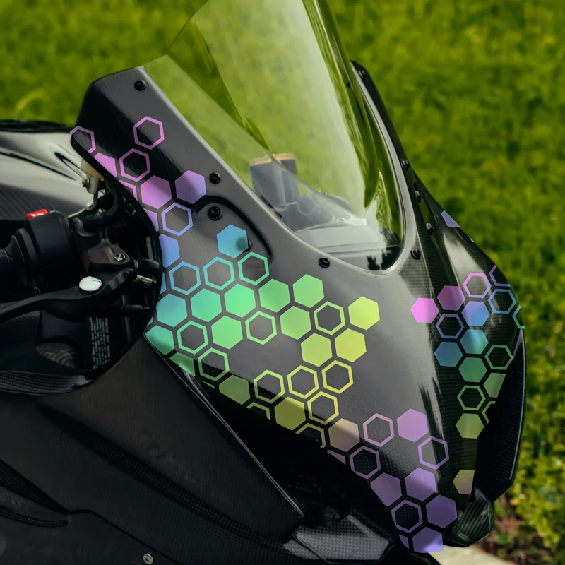 88PCS Honeycomb Hexagon Vinyl Decals Racing Style Stickers for Car Motorcycle Bicycle Bike DIY Body Decoration