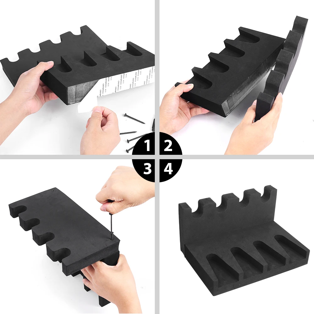 2/3/4 Slots Pistol Rack Glock Magazine Holder Foam Weapons Storage Display Stand Self-adhesive Gun Support Revolver Accessories