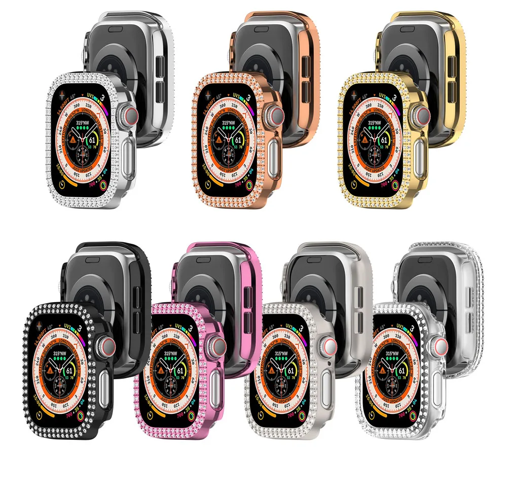 PC Hollow shell For Apple Iwatch S10 Smart watch protective Case Two-bank drill Watch Case Accessories x Shell Replacement