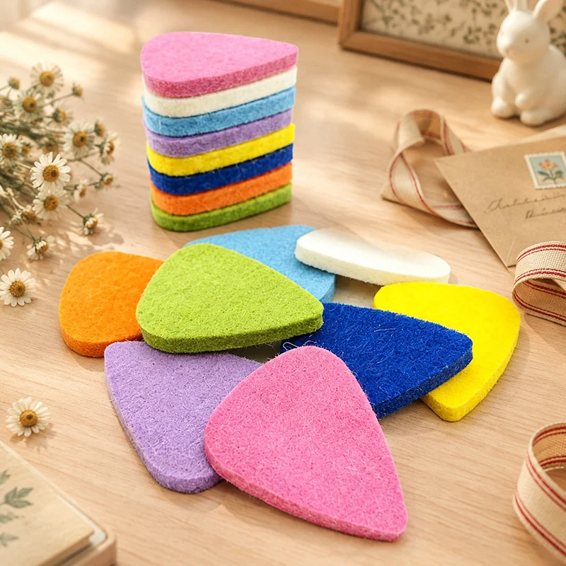 18Pcs/Lot Random Color Felt Guitar Ukulele Picks, Assorted for Beginner Instrument Practice ZYF