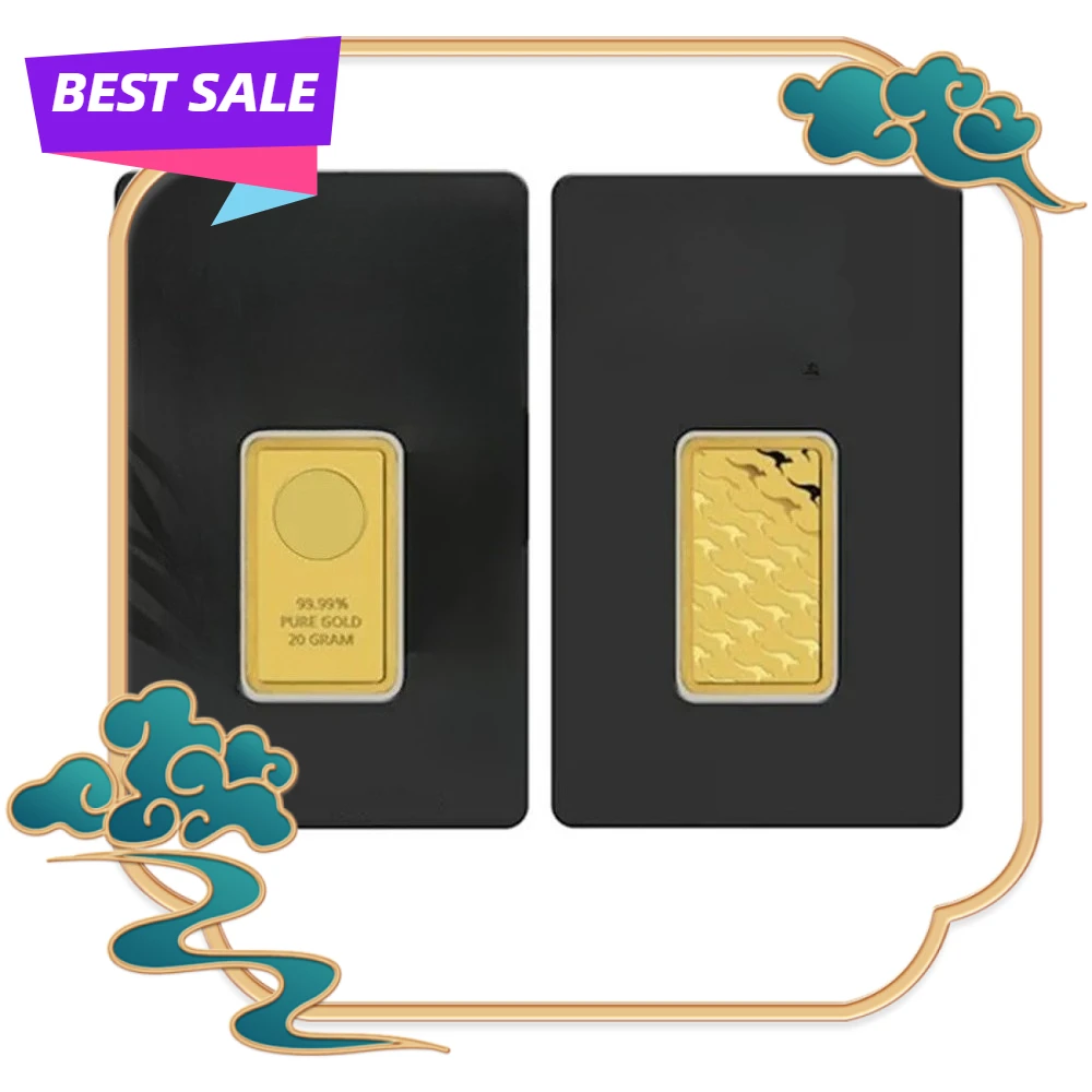 

golden bar serie non magnetic copper with gold plated ingot for collection