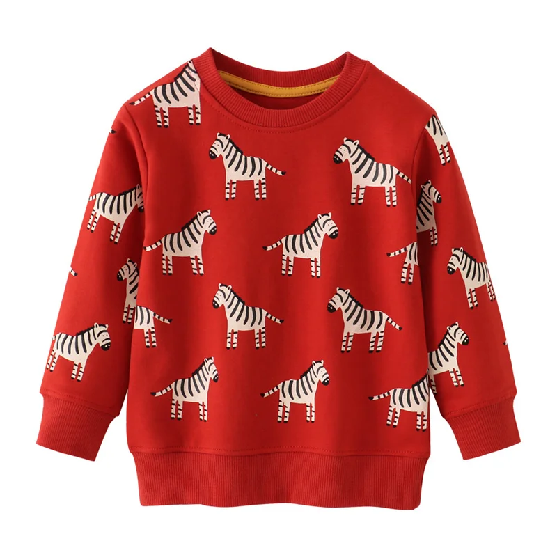 

Zeebread New Design Autumn Spring Zebra Print Boys Girls Sweatshirts Long Sleeve Children's Clothes Fashion Kids Hooded Shirts