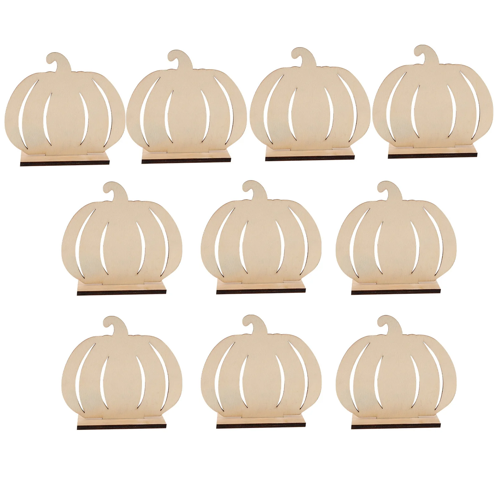 

10Pcs Wood Pumpkin Ornaments Rustic Carved Mini Pumpkins for Autumn Table Decoration DIY Craft Painting Halloween Centerpieces