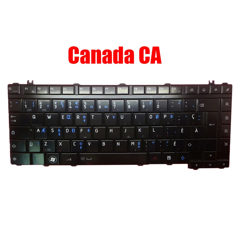 Canada CA Laptop Keyboard For Toshiba For Satellite M500 M505 9Z.N1W82.027 NSK-TE027 0KN0-VJ2CM03 Black With Backlit New