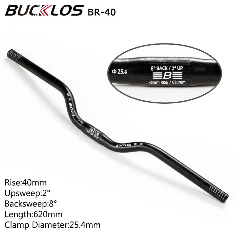 BUCKLOS Mountainbike Stuur 31.8mm 25.4mm Fiets Riser Bar 620/660/720/780mm Aluminium MTB Stuur Fietsen Onderdelen