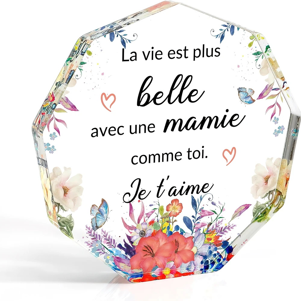 Acryl-Effekt/Muster Muttertags- und Geburtstagsgeschenke für Mama – Cadeau De Maman, beste Muttergeschenke, Geschenk für neue Mütter, Maman-Geschenk