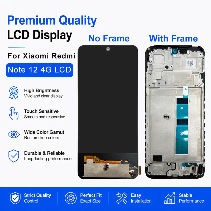 OLED For Xiaomi Redmi Note 12 LCD 4G 5G Display Touch Screen For Redmi Note 12 Pro Digitizer Assembly 4G 5G TFT Replace Parts