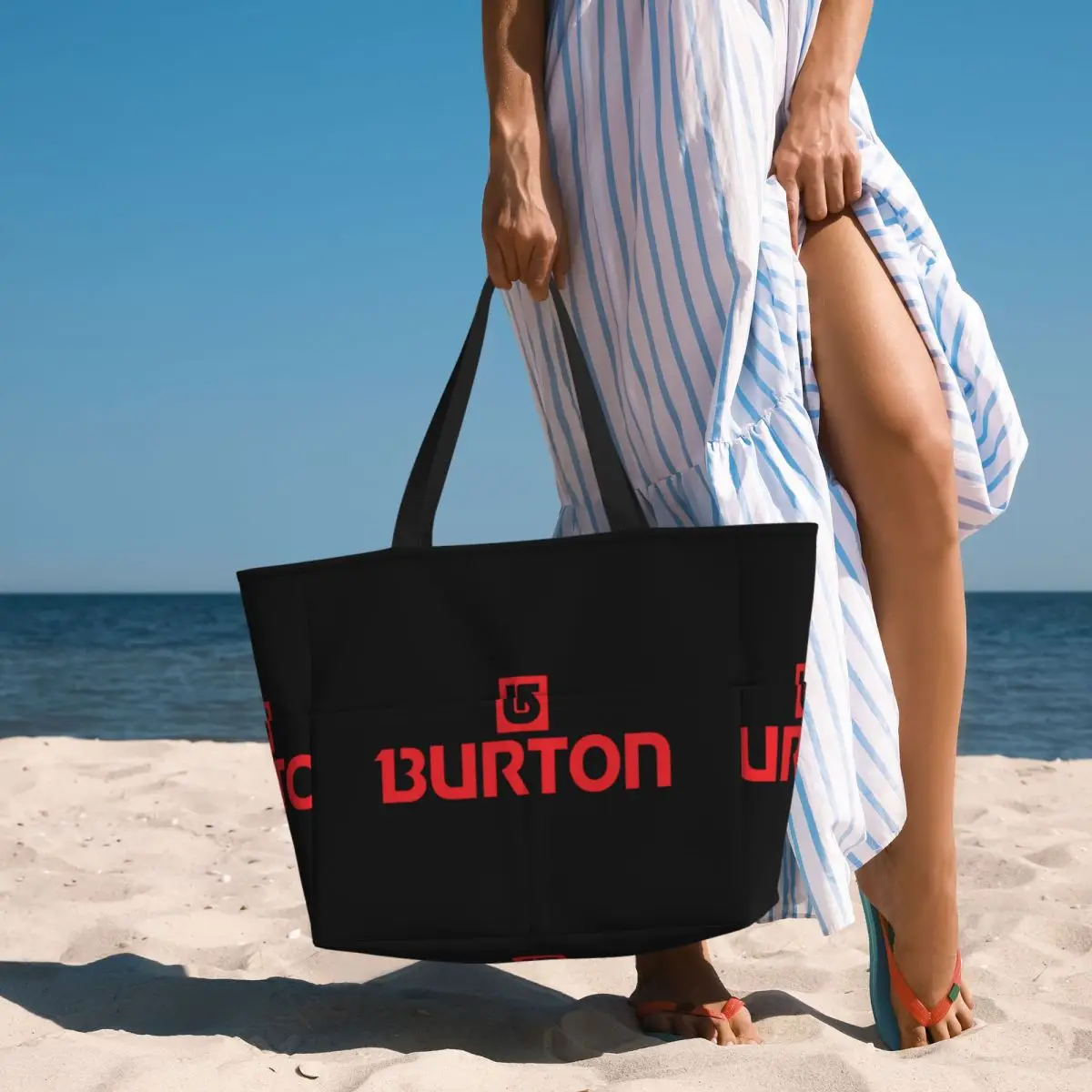 Burton Snowboard Sportive Beach Tote Bag Sport Gym Yoga Duffle Large Tote Bag Women Travel Bag Fitness bag