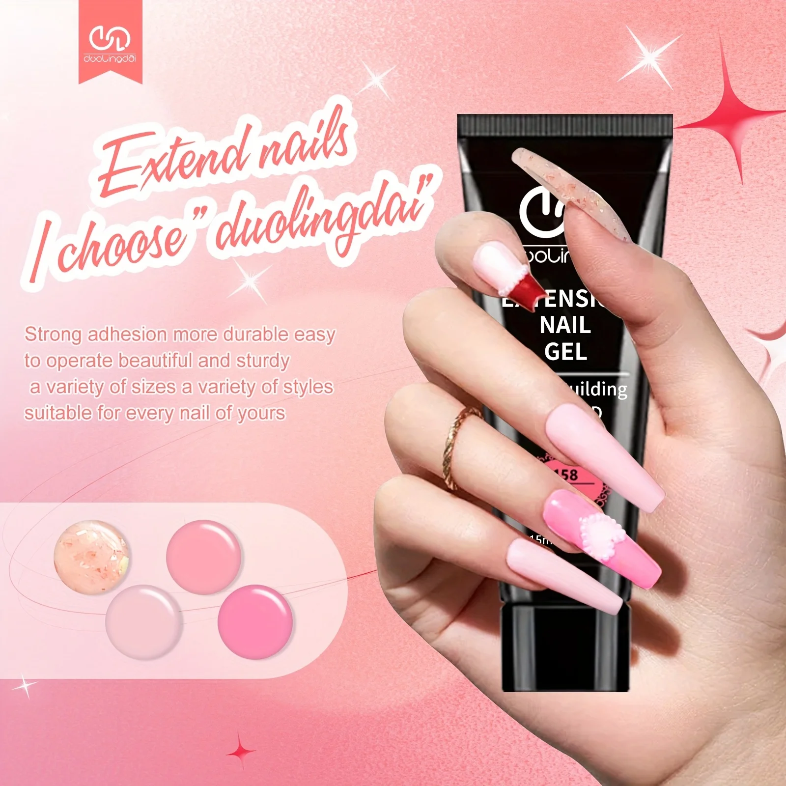 Kit inicial de gel poli para u - Polygel Nail Kit avaliação e preço