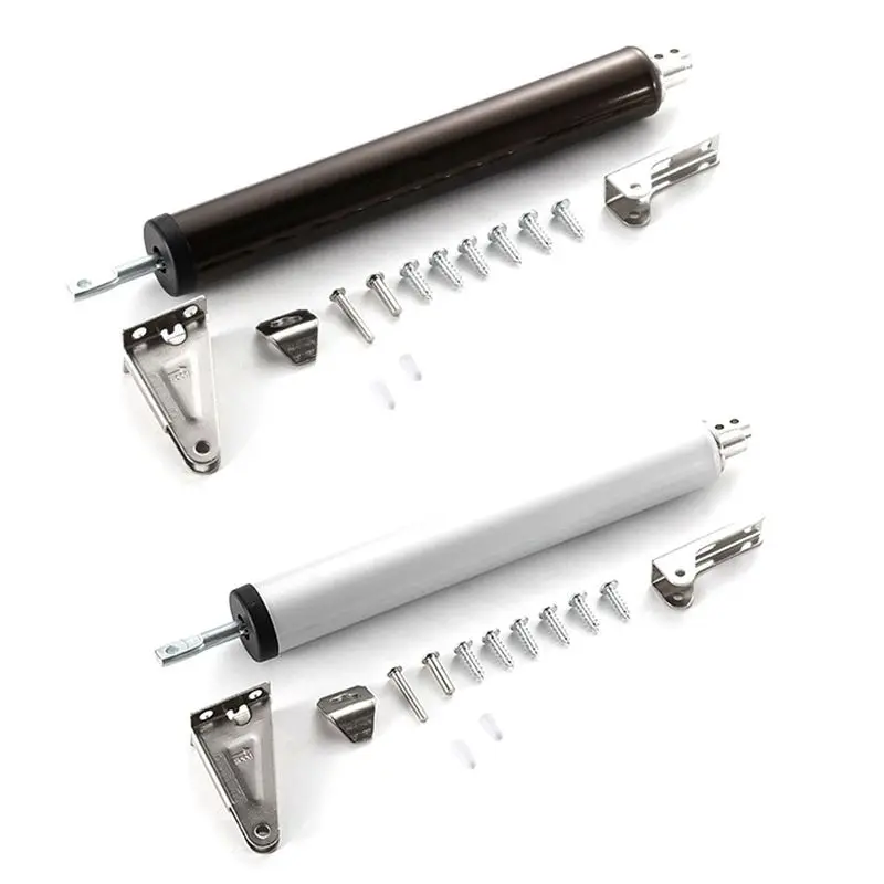 

Комплект из 2 автоматических доводчиков для дверей с внутренней регулировкой, мебельный ограничитель-буфер с регулировкой на 90 градусов, для домашнего декора, с функцией замка - B51B