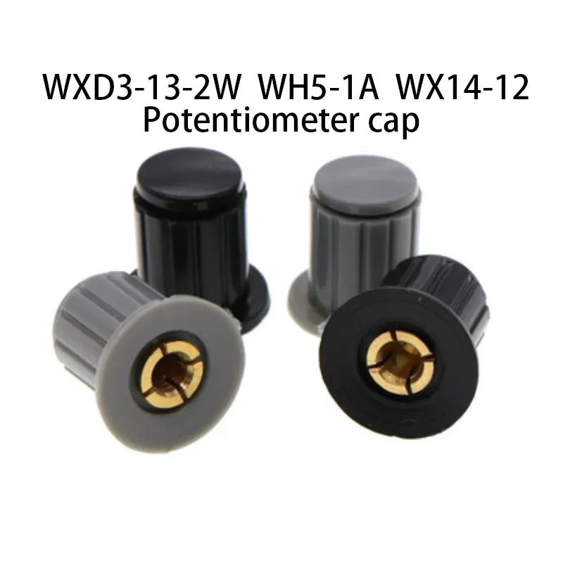 5PCS Gray black copper core knob hat WXD3-13-2W WH5-1A WX14-12 potentiometer knob